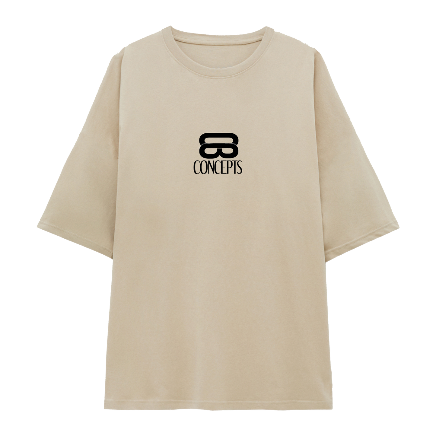 Main Logo Beige Oversized Tee