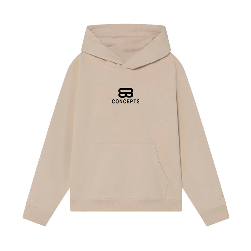 Main Logo Beige Oversized Hoodie