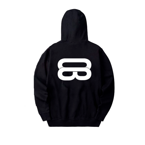 Main Logo Black Oversized Hoodie